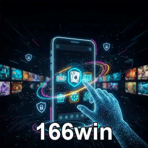 Imagem da tela do aplicativo 166win, destaque para opções de apostas e integração com o site 166win.